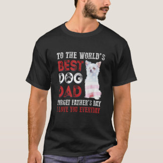 Naar 's werelds beste hond pap Happy Vaderdag 1 T-shirt