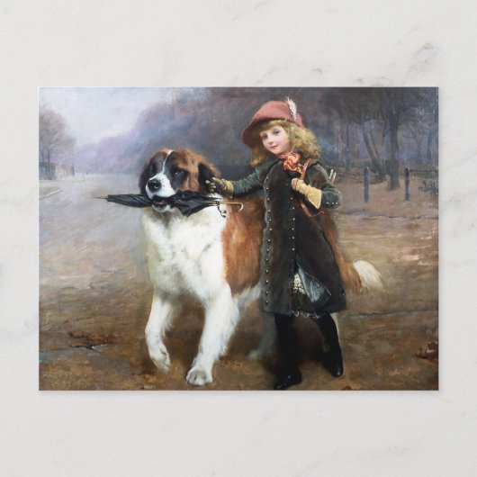 Naar school briefkaart (Voorkant)