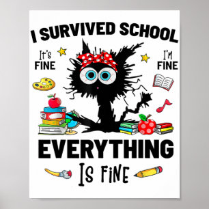 Naar school Gelukkige eerste dag van school het is Poster