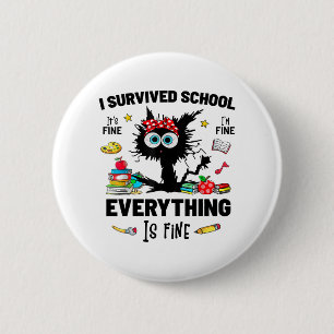 Naar school Gelukkige eerste dag van school het is Ronde Button 5,7 Cm