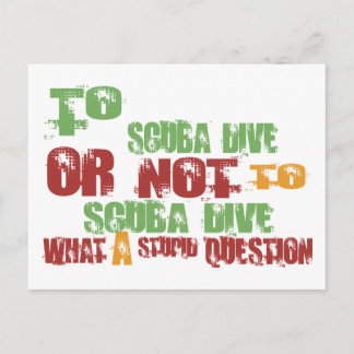 Naar scuba duiken briefkaart