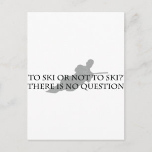 Naar Ski of niet naar Ski (waterskiing) Briefkaart