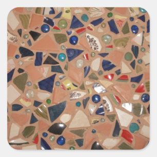 Naar stukken. vierkante sticker