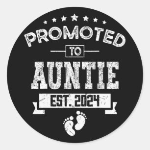 Naar tante 2024 Nieuwe Eerste Moederdag 1e keer Ronde Sticker