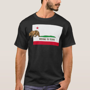 Naar Texas verhuizen met Californische grappigheid T-shirt