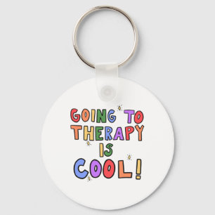 Naar therapie is cool geestelijke gezondheid schoo sleutelhanger