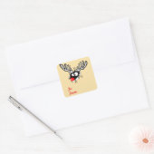 Naar:/van: Crazy Red Nosed Reindeer Gift Label (Envelop)