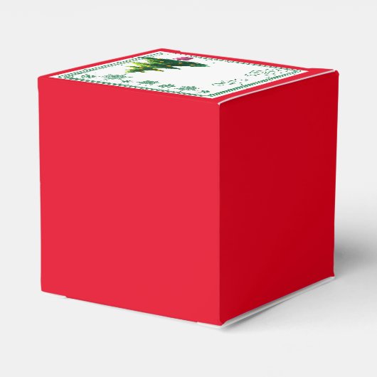 Naar van kerstboomgeschenk bedankdoosjes (Achterkant)