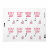 Naar/Van label Roze Schattige kerstcadeau label (Full Sheet)