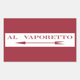 Naar Vaporetto, Street Sign, Venetië, Italië Rechthoekige Sticker