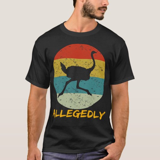 Naar verluidt vintage struisvogels t-shirt (Voorkant)