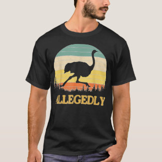 Naar verluidt zou Ostrich Funny Retro Flightless B T-shirt