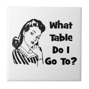 Naar welke tafel ga ik? tegeltje