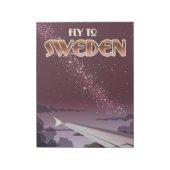 Naar Zweden vliegen Notitieblok (Gedraaid)