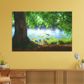 Naast de foto van het stille watercanvas canvas afdruk (Insitu (Woonkamer))