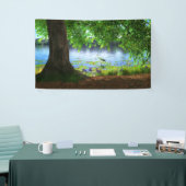 Naast de stilstaande waterbanner spandoek (Beurs)