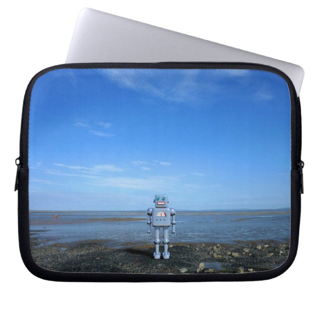 Naast de zee laptop sleeve (Voorkant)