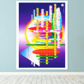 naast elkaar geplaatst canvas afdruk (Insitu (Houten vloer))