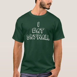 Naast gewone snacks eet ik gipsplaten t-shirt