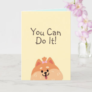 N'abandonnez jamais et mignonne carte de chien