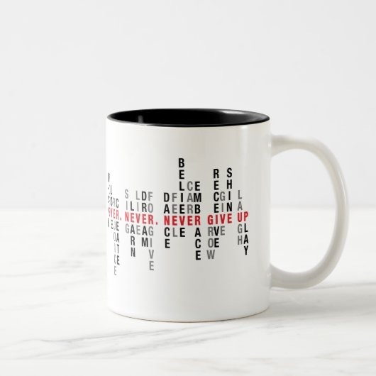 N'abandonnez jamais la tasse, tasse de citation, (Droit)
