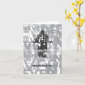 "N'abandonnez jamais" le carte pour notes (Fleur jaune)