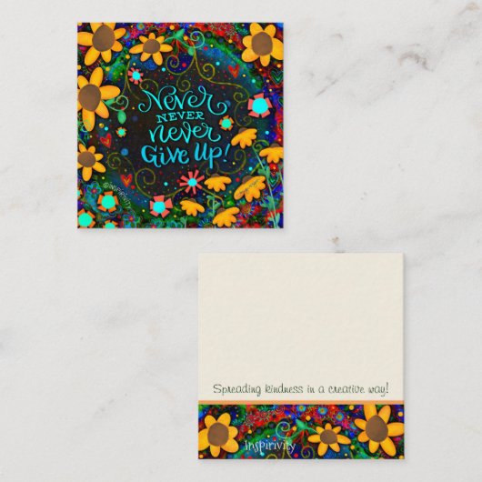 N'abandonnez jamais les cartes d'intégrité (Devant / Derrière)