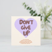 N'abandonnez pas/ Carte d'encouragement/ Foi (Debout devant)