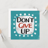 N'abandonnez pas la carte de voeux (Devant/Arrière en situation)