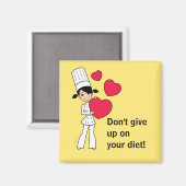 N'abandonnez pas votre aimant frigo de la diète (Recto/Verso)