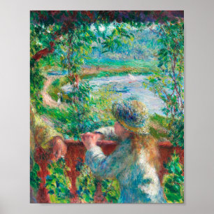 nabij het meer door Pierre-Auguste Renoir Poster