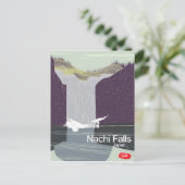 Nachi Herfsten Japanse  reisposter Briefkaart (Staand voorkant)