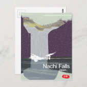 Nachi Herfsten Japanse  reisposter Briefkaart (Voorkant / Achterkant)