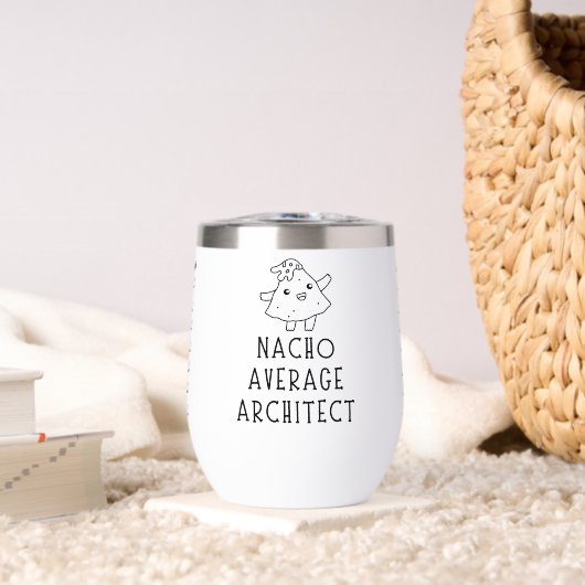 Nacho Average Architect Funny Cartoon Custom Pun (Woonkamer (Gedraaid)  )
