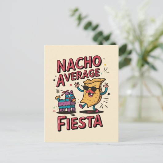 Nacho Average Fiesta - Leuk, kleurrijk Nacho-ontwe Feestdagenkaart (Staand voorkant)