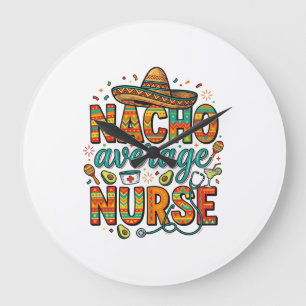 Nacho Average Nurse Fiesta Vector Shirt Ontwerp_1 Grote Klok