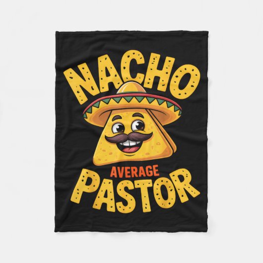 Nacho Average Pastor Funny Christian Fleece Deken (Voorkant)