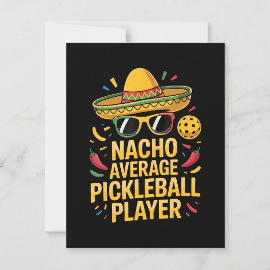 Nacho Average Pickleball Player Aankondiging (Voorkant)