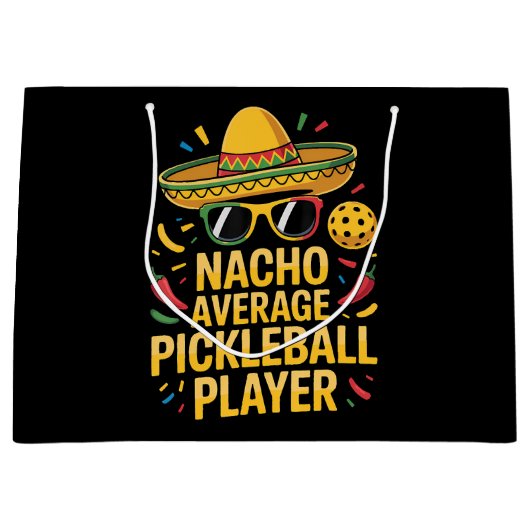 Nacho Average Pickleball Player Groot Cadeauzakje (Voorkant)