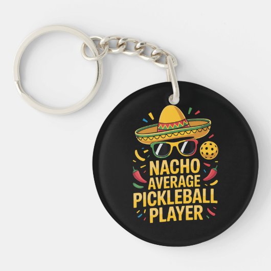 Nacho Average Pickleball Player Sleutelhanger (Voorkant)