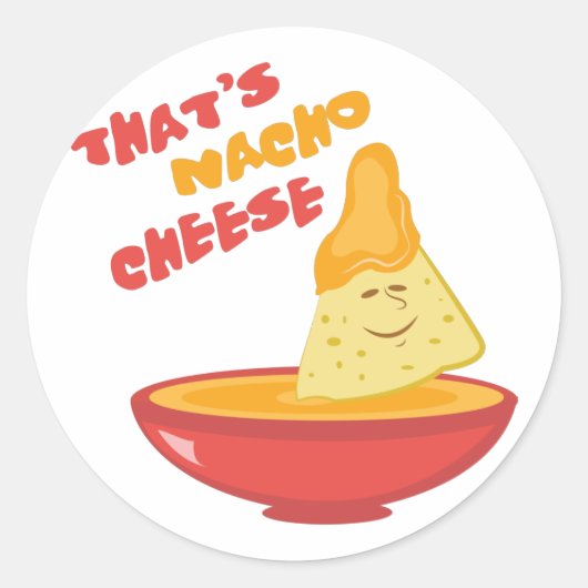Nacho Cheese Ronde Sticker (Voorkant)