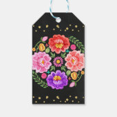 Nacho Gemiddeld Mexicaans Bloemen Fiesta Baby show Cadeaulabel (Achterkant)