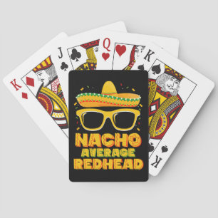 Nacho Gemiddeld Roodharig Haar Mexicaans Cinco De  Pokerkaarten