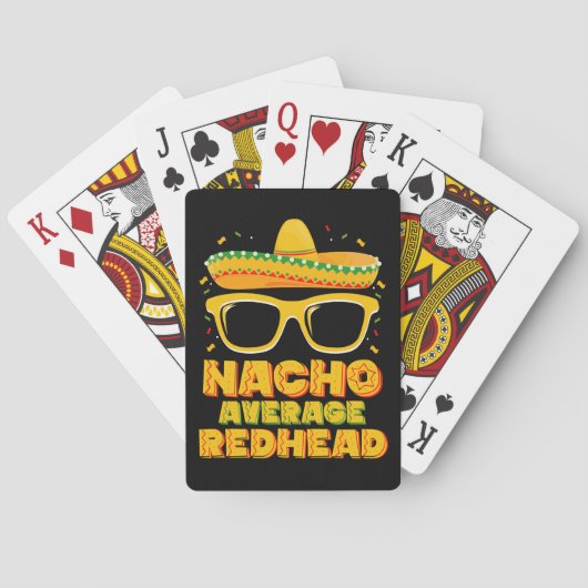 Nacho Gemiddeld Roodharig Haar Mexicaans Cinco De  Pokerkaarten (Achterkant)