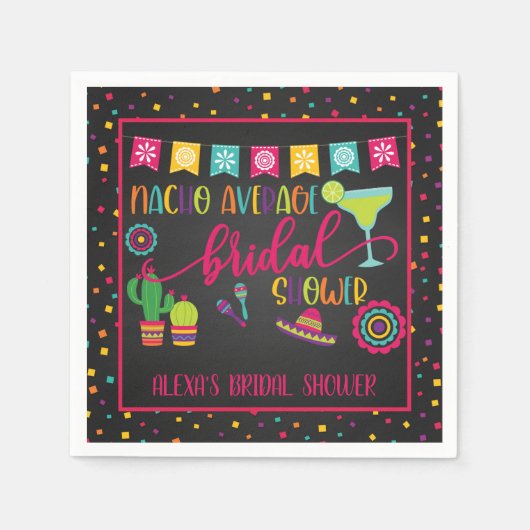 Nacho Gemiddeld Vrijgezellenfeest servet - BLK (Voorkant)