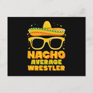 Nacho Gemiddeld Worstelaar Wrestling Cinco de Mayo Briefkaart