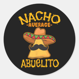 Nacho Gemiddelde Abuelito Opa Opa Cinco D Ronde Sticker