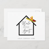 Nacho-gemiddelde agent voor onroerend goed, promot briefkaart (Voorkant / Achterkant)