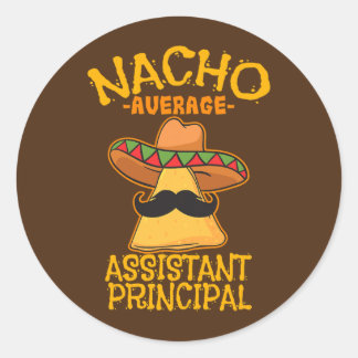 Nacho Gemiddelde assistent Hoofdonderwijzeres Ronde Sticker