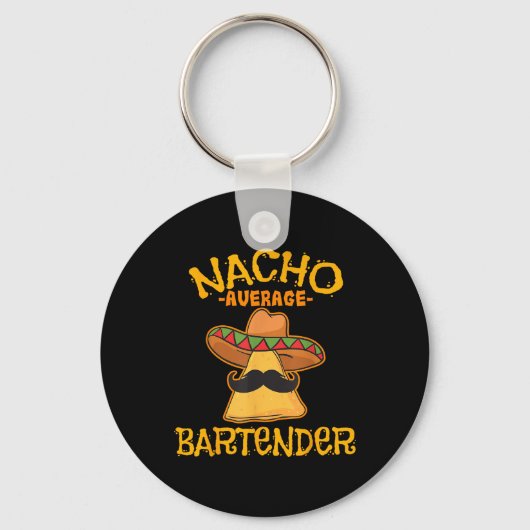 Nacho Gemiddelde Bartender Cinco de Mayo Fiesta Sleutelhanger (Voorkant)